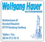 Wolfgang Hauer freie Kfz-Meisterwerkstatt