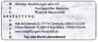 Bestattung Heuschild