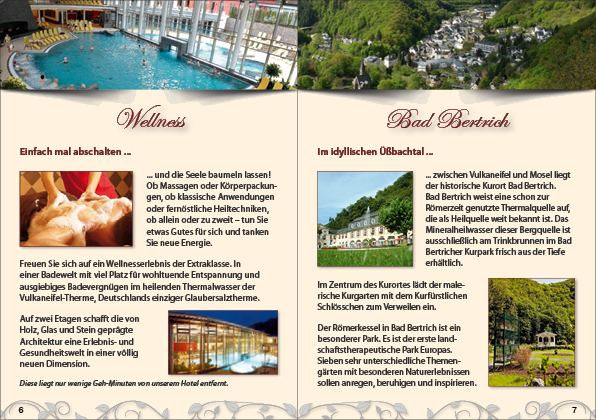 Detailansicht Hotelbroschuren