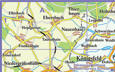 Karte Mittweida, 1. Auflage