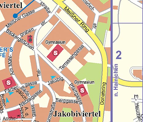Karte Freiberg