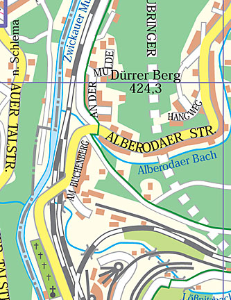 Karte Aue, 1. Auflage