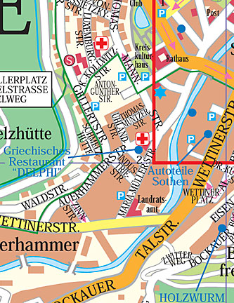 Karte Aue, 1. Auflage