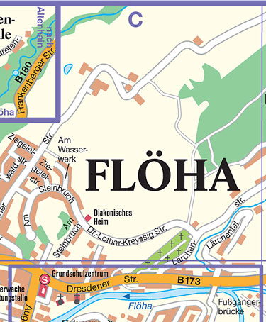 Karte Flöha, 1. Auflage