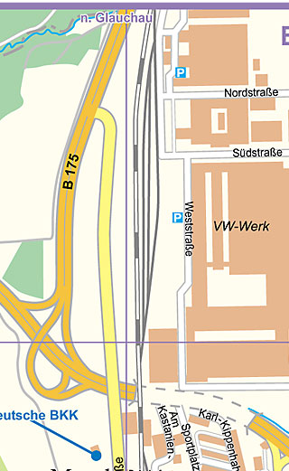 Karte Zwickau, 1. Auflage