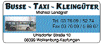 Busse - Taxi - Kleingter Landgraf