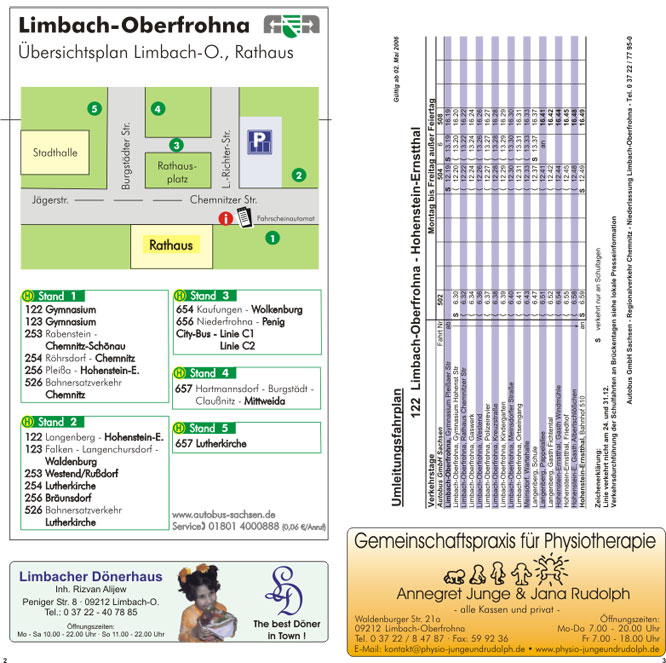 Fahrplan - Innenansicht